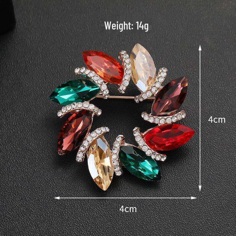 High-End Rose Red Chinese Flower Brooch: Classical Pin for Women's Qipao & Coat Accessories