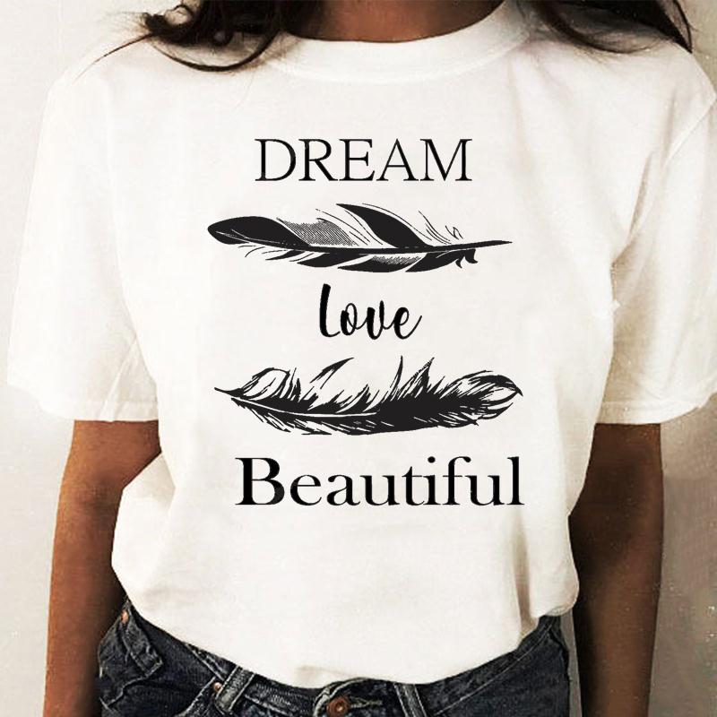 

Oversized Tops Custom T-Shirt Black Tshirt Shirt Clothes For Women Fashion Tee-Shirt Short Sleeve 90S Elegant Ladies Ropa Mujer XXXL білий