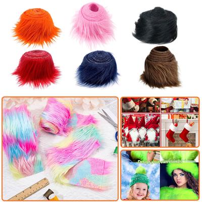 Soft Craft Fur Trim Fuzzy Fabric Fur Trim for Gnome Decorations Making 1.97''x 5.9ft Faux Fur Fabric Trim for Craft