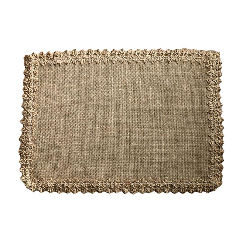 Braided Placemats Heat Resistant Jute Fringe Table Mats Hand Woven Non-Slip Place Mats Tea Cup Pad Indoor Dining Table Decor New