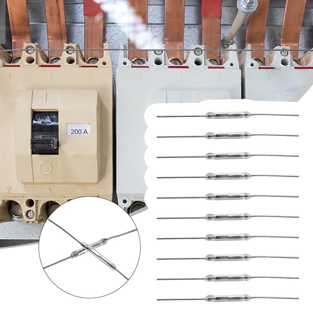 Interruptor Reed 0,5A 100VDC 10W 14*2mm Vidro Normalmente Aberto