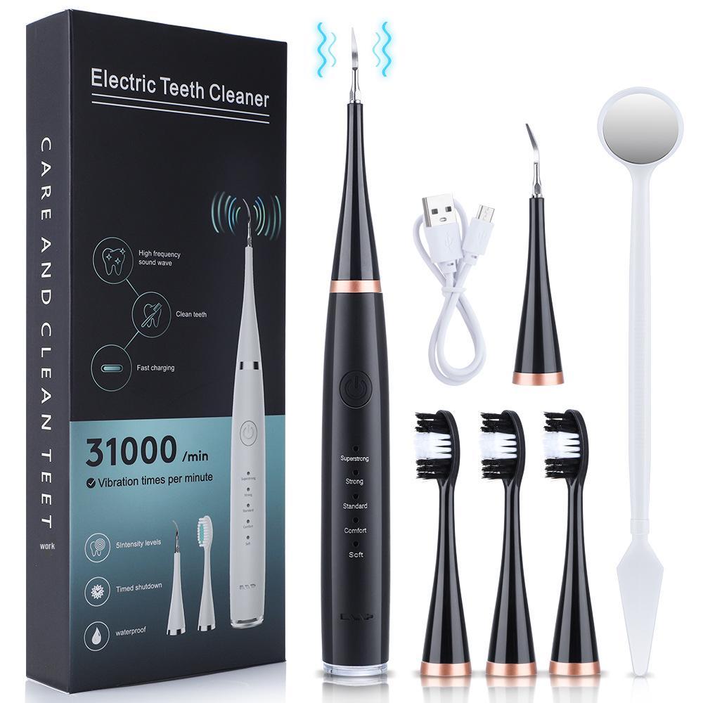 USB 5-Speed Electric Toothbrush & Flosser Set for High-Frequency Teeth Cleaning