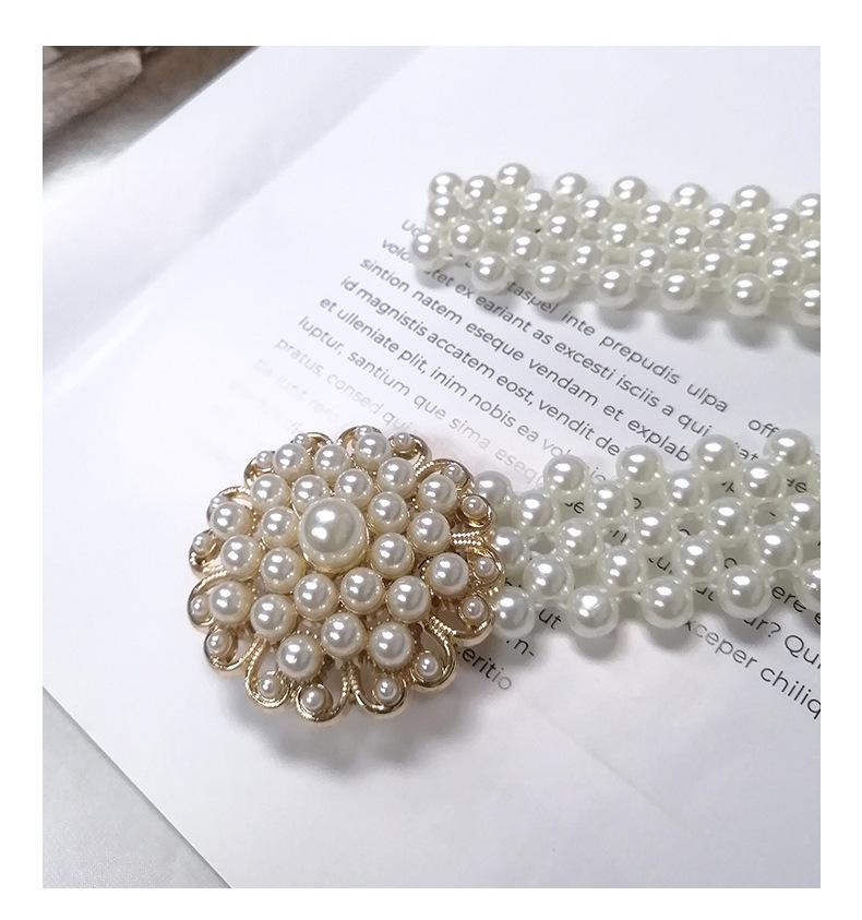 Eleganter Perlen Damen Elastischer Taillengürtel für Röcke und Kleider - Vielseitiges und Schlichtes Kettendesign