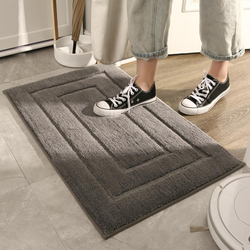Print Sponge Bathroom Cashmere Thickening Mat Bath Non-slip Carpets In Wash Basin Bathtub  Floor Rug Shower Room Doormat Memory Foam 3D Pad