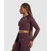 Gymshark Adapt Fleck Seamless Long Sleeve Crop Top Depth Purple  Steel Purple B2a1c Pb0w