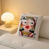 Poker Cards Throw Pillow, King Queen Jack of Spades Plush Pillow, Funny Decorative Cushion with 3D Embroidery for Sofa Couch Living Room Bedroom