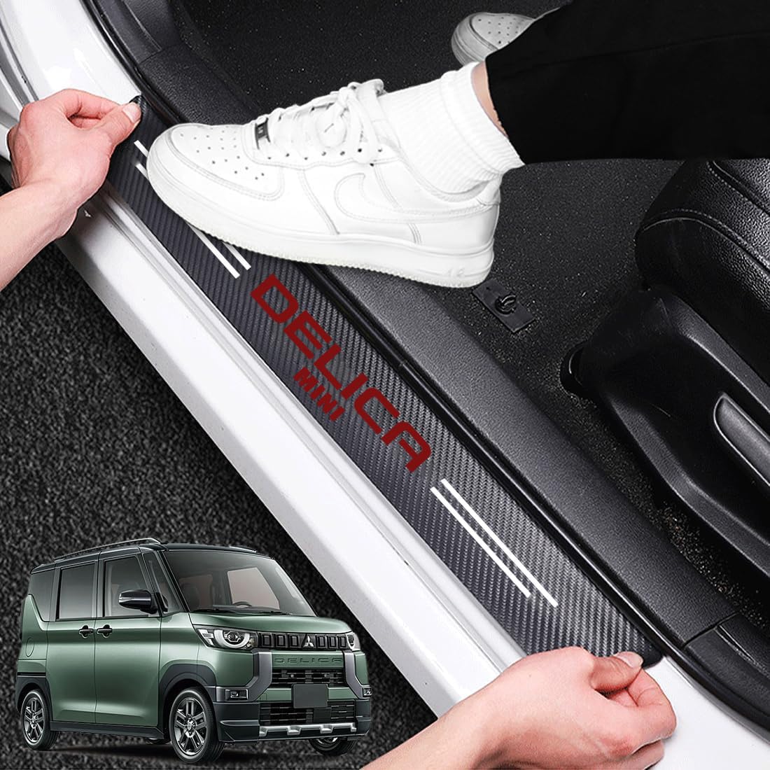 Syookaa Latest Delica Mini Side Step Delica Mini Scuff Plate красный