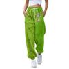 Women's Casual Fashion Christmas Print Sweatpants With Drawstring Waistband And Cuffed Legs