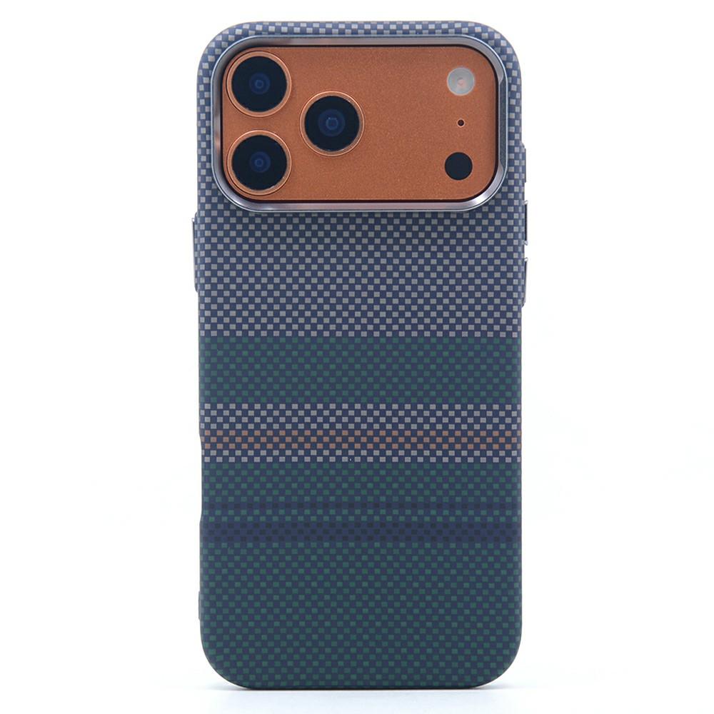 For iPhone 17 Pro Magnetic Case Carbon Fiber Texture Water Transfer PC Phone Cover
