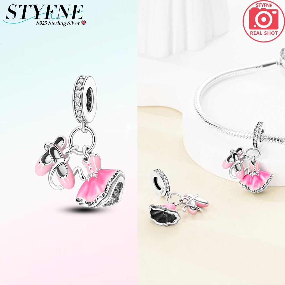 Copper Charms Fit Original Beads Bow Perfume Bottle Pink Charms For Women Fine Diy Birthday Jewelry Gifts