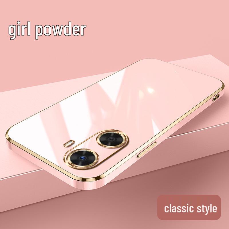 Applicable Huawei Enjoy 80 Phone Case Lens Coverage; Electroplated Solid Color Soft Shell for Enjoy 70X.