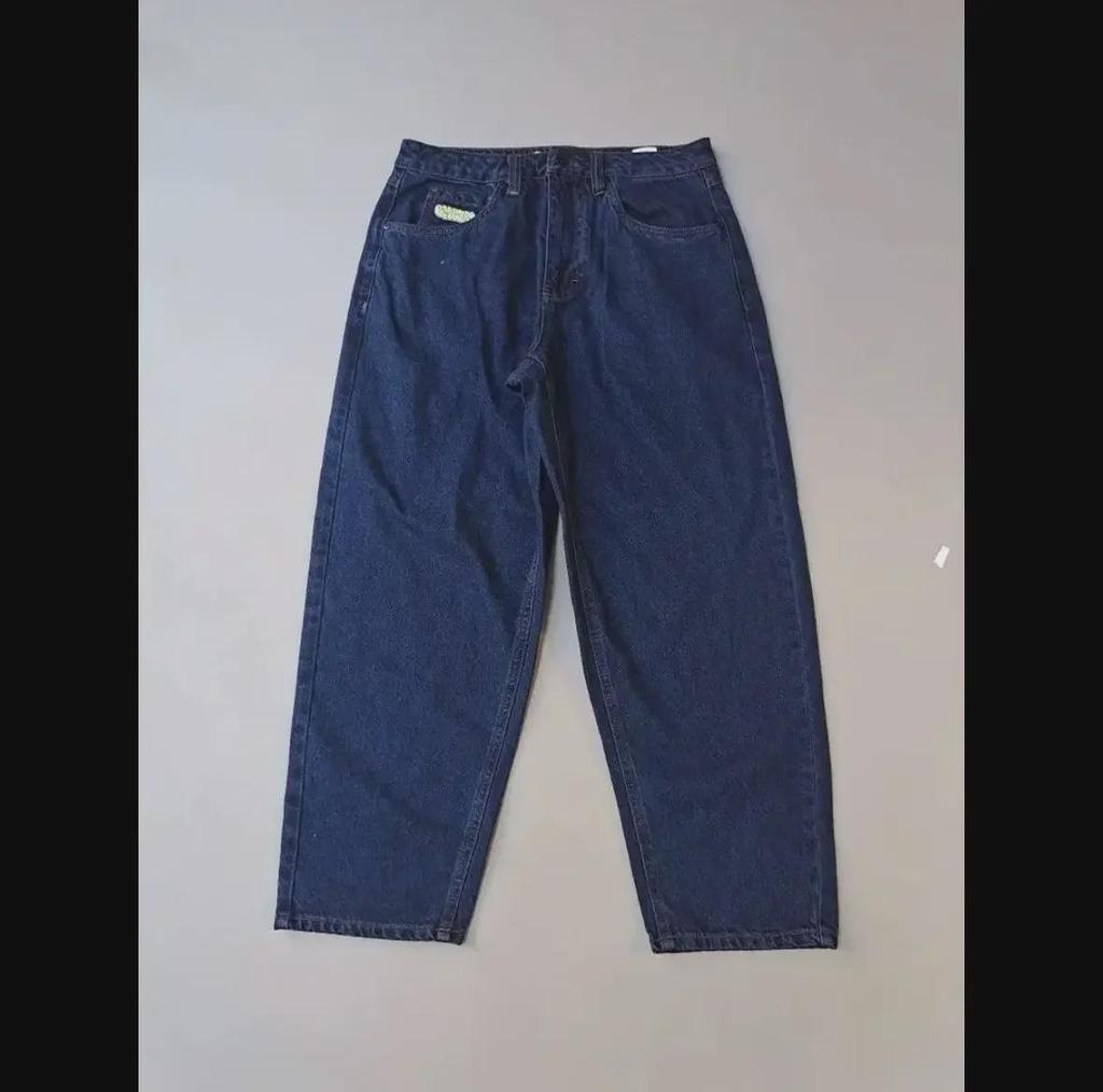 Men's Slim Fit Retro Hip-Hop Embroidered Straight Jeans - Trendy & Versatile Denim Trousers