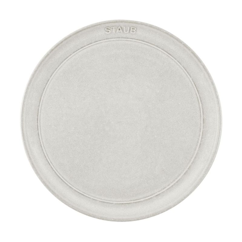 Staub DINING LINE Ceramic Plate Flat 22cm (White Truffle)