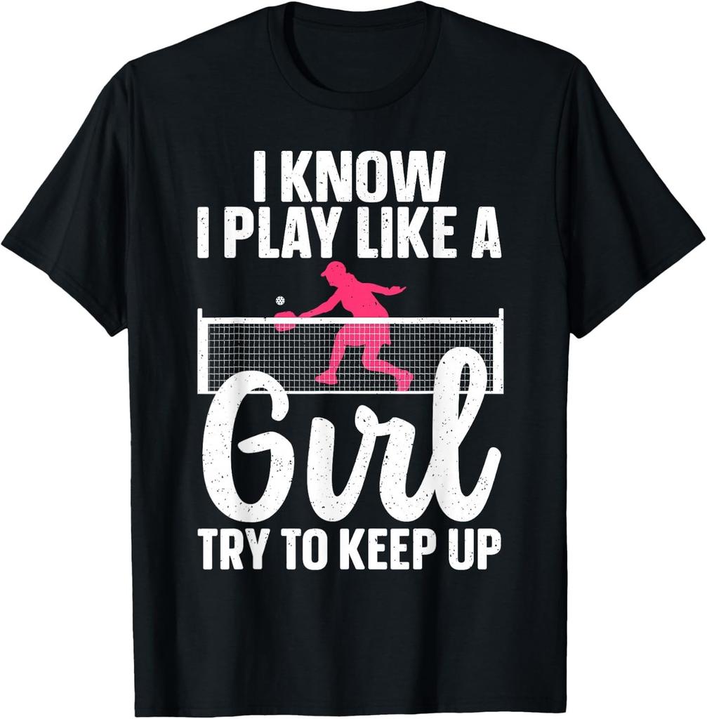 Cool Pickleball Design For Women Girls Pickleball Player T-Shirt