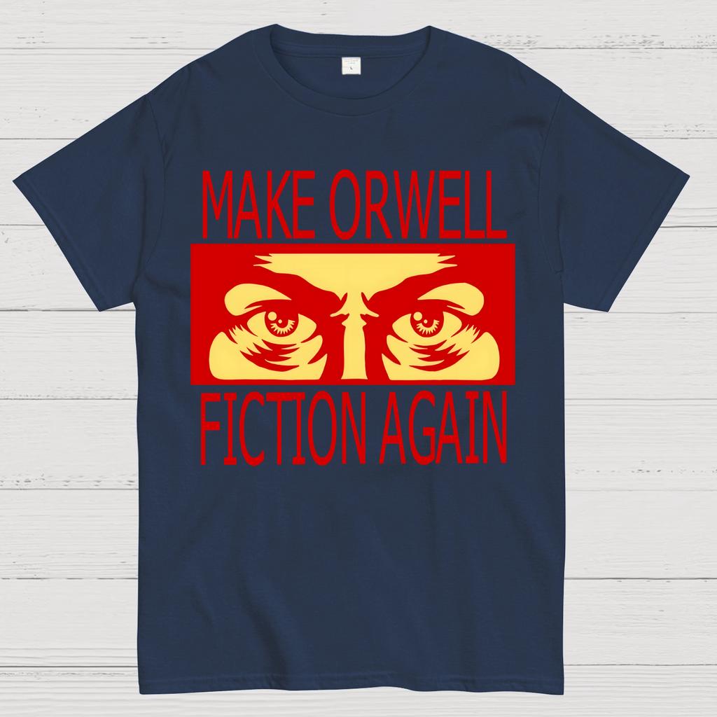 Make Orwell Fiction Again Unisex 100% Cotton Summer Casual Cool Loose T-Shirt