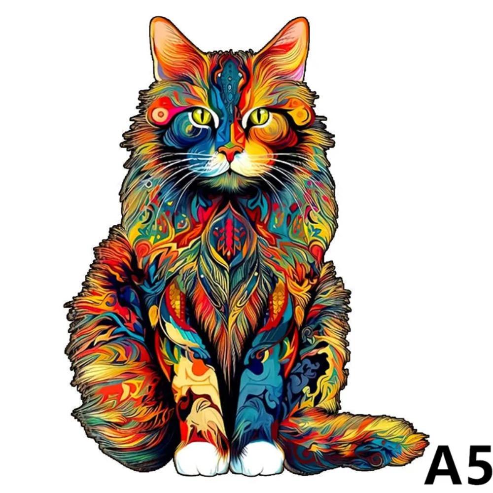 Irregular Animal Shaped Wooden Puzzle Colorful Succulent Wooden Puzzle Magic Puzzle Intellectual Toy Educational Toys Game Birth