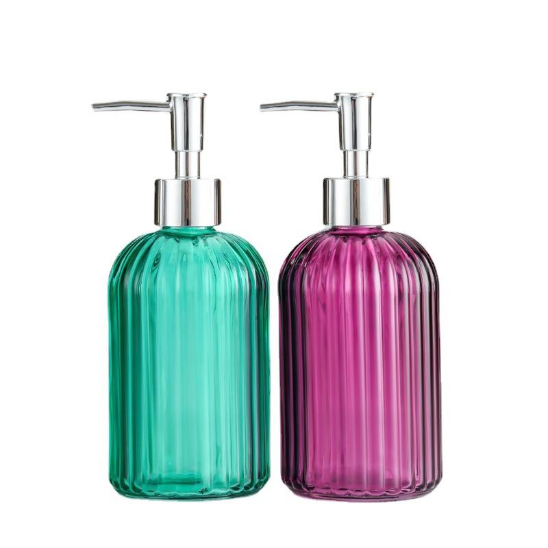Color Clear Soap Dispenser Bottle Refillable Liquid Hand Soap Shampoo Dispenser for Bathroom Kitchen