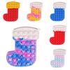 Christmas Stocking Pop It Fidget Toy With Bright Colors And Pleasant Sounds For Kids