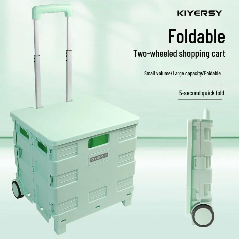 KIYERSY Folding Storage Box Shopping Cart