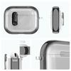 For AirPods Pro 3 Case Clear Electroplated TPU PC Earbuds Cover with Lock Clasp / Carabiner