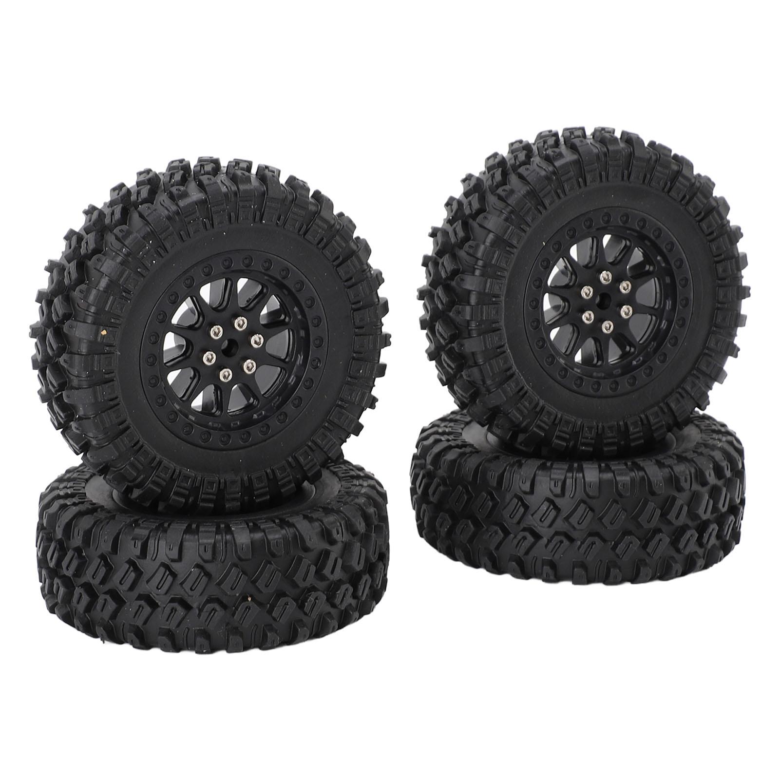 

RC Car Tires Rubber Sturdy Remote Control Pickup Truck Wheel Tires Replacement for MN82 Black чорний