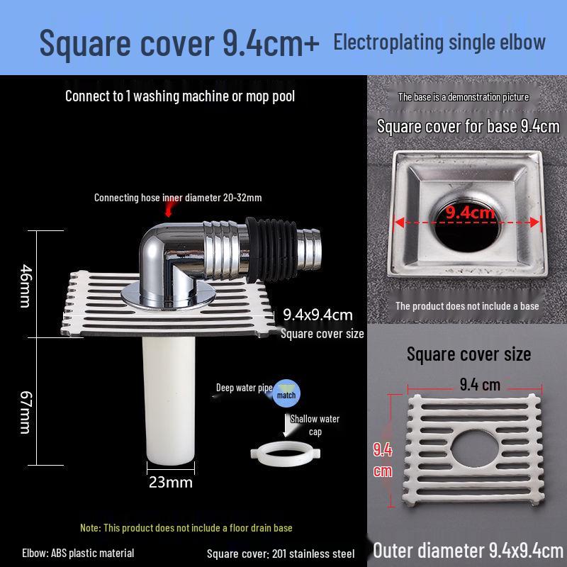 Dual-Purpose Drain Cover: Deodorant, Anti-Backflow, Overflow Protection