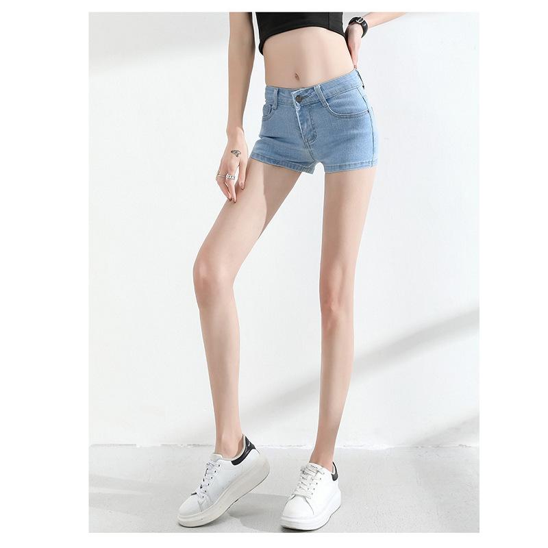 Low Waist Jeans for Women Summer Stretch Light Color Shorts Slim Fit Super Shorts Tight Hot Pants 2025 New Style