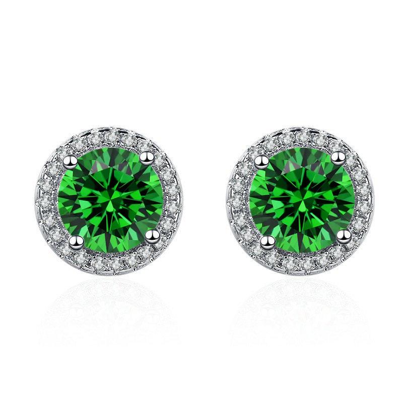 Colorful Zircon Crystal Earrings for Women - Trendy European & American 'Goddess' Jewelry