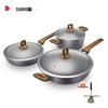 Sanho T606 Granite Non-Stick Cookware Set