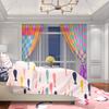 Colorful Checkerboard Environmental Polyester Printed Curtain Limited Time Special Gift Combination Made Of