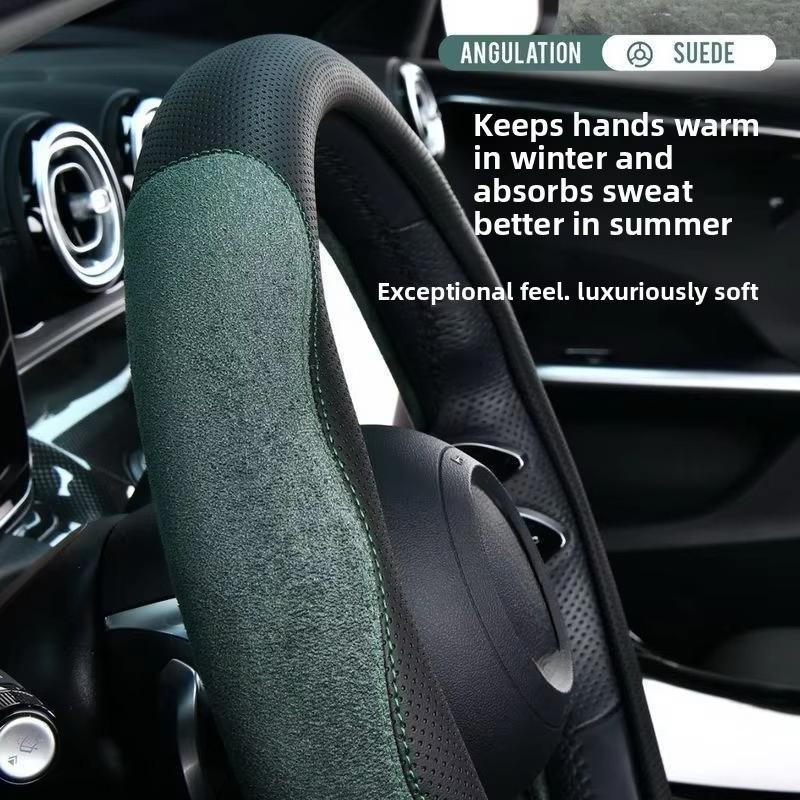 Xiaomi Breathable Soft Car Steering Wheel Cover Anti Slip Durable Leather Lining Universal Interior Protector For Cars Trucks SUVs
