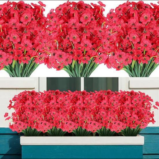 Artificial Flowers Adjustable Height Fade-Resistant Handmade Realistic Silk Petals No Watering Sunlight Floral Display Arrangement