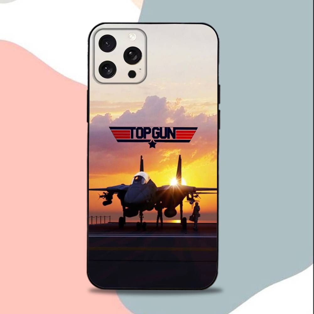 T-Top G-Gun Maverick-ES Phone Case For iPhone 15,13,16,12,11,17,14,Plus,Pro,Max,XS,XR,X,SE,Mini,Soft Silicone Black Cover