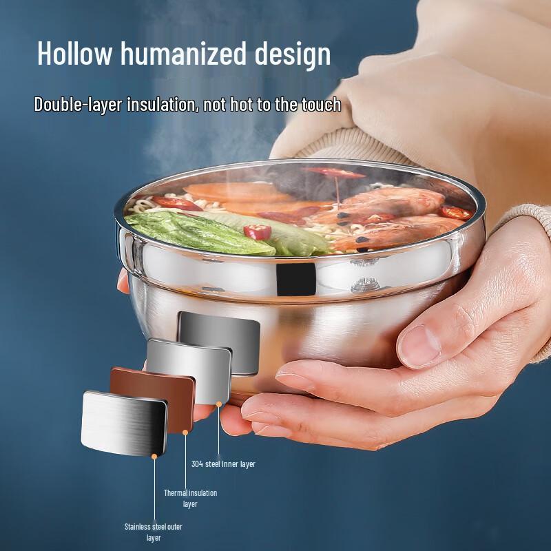 ZISIZ 304 Stainless Steel Insulated Multipurpose Bowl Set