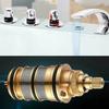 Thermostatic Shower Cartridge with Brass Valve Core for Easy Installation and Stable Temperature Control Gold Color