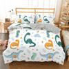 Cartoon Dinosaur Print Duvet Cover For Kids Girls Boys With Pillowcases Double Queen King Size 2/3 Pcs Polyester Quilt Cover
