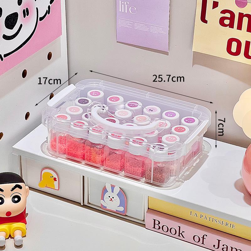

Multifunctional Bean-packing Storage Box for Organizing Nail Polish Transparent Storage Box for Jewelry and Accessories Dust-proof Storage Box Storage box(single layer)