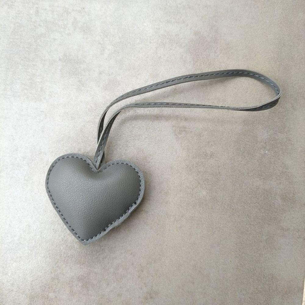 Car Keyring Heart Keychain PU Leather Bag Pendant Multi-color PU Leather Hanger  Women