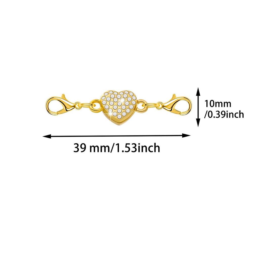 12-Piece Magnetic DIY Bracelet & Necklace Set with Heart & Round Connectors