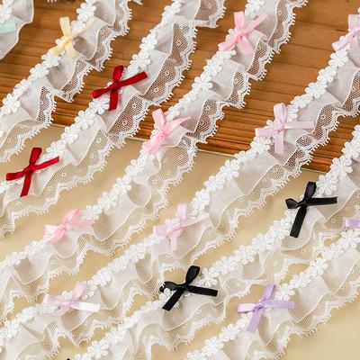 1yard Woven Tape Handmade Double Layered Lace Cute Sewing Edges Fabric DIY Crafts Supply 3.8cm Wide