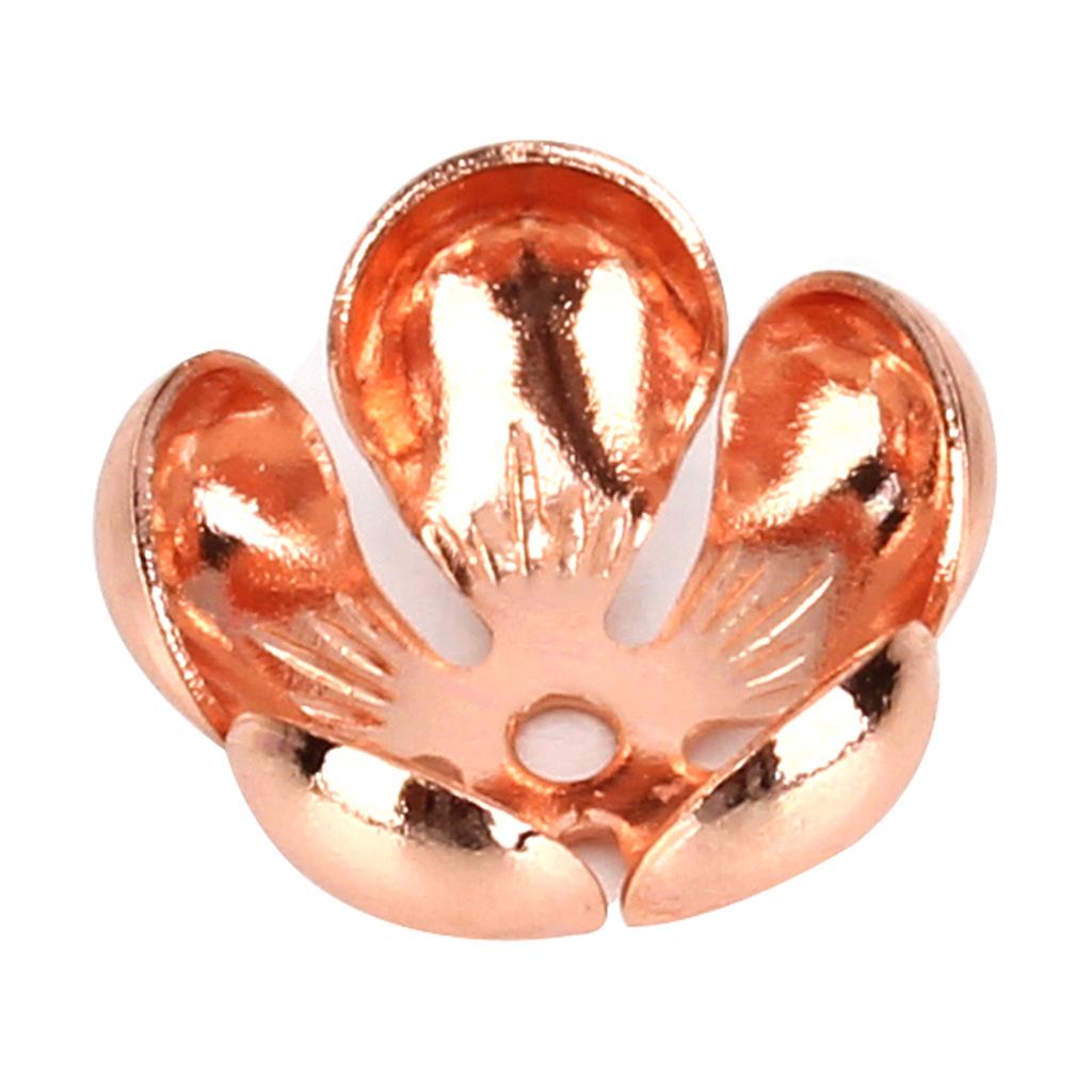 50pcs/Lot Iron Gold Plated Metal Flower Bead Caps for Jewelry Making End Beads Spacers Petal Spacer Beads DIY Bracelet Necklace
