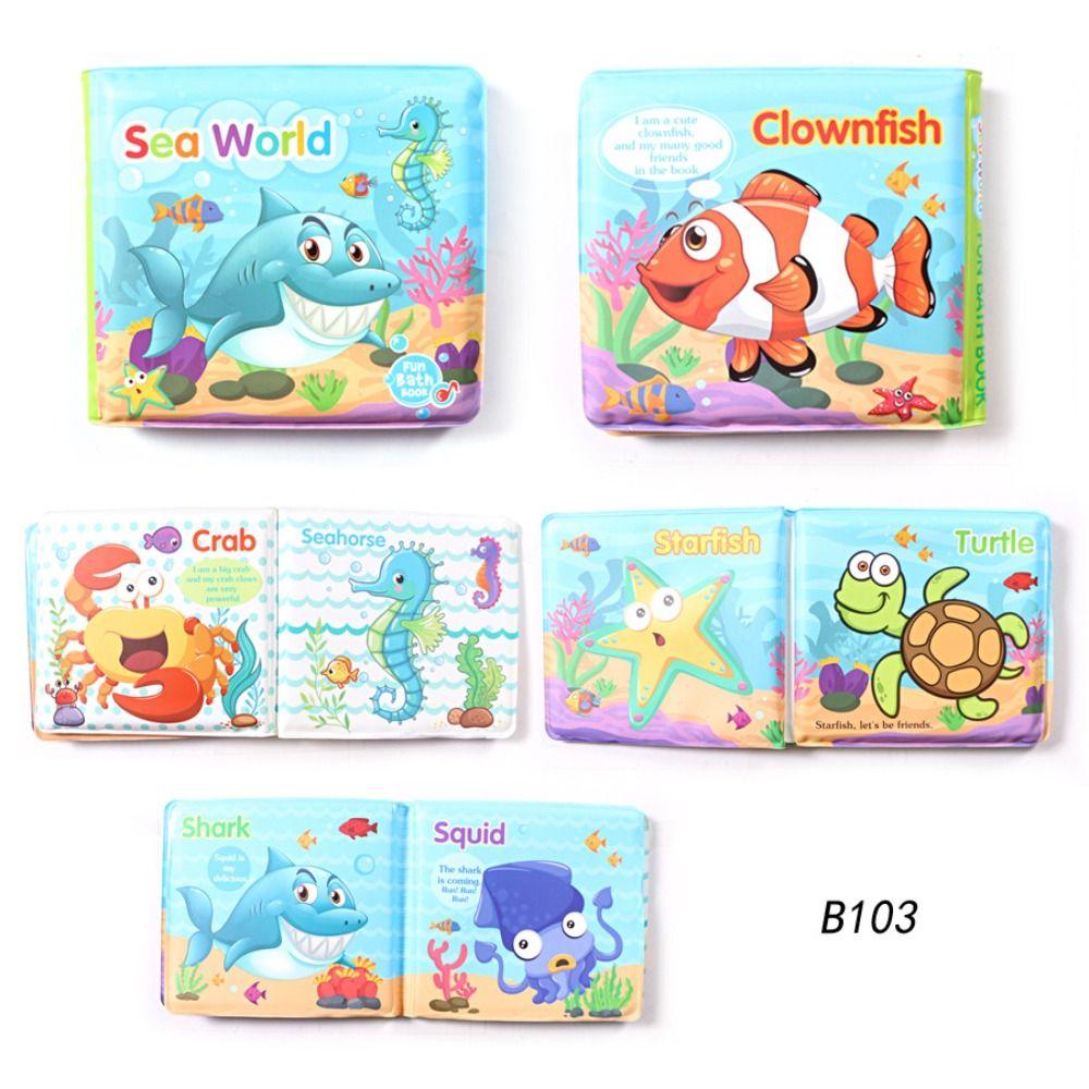 Color Changing Floating Cloth Book Bath Books Sound Bath Books Water Bathroom Toys  Toddler