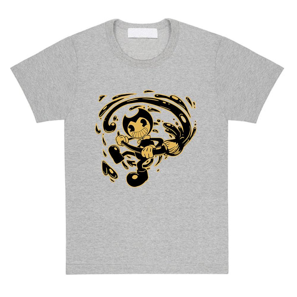 Spiel Bendy and The Ink Machine T-Shirt Sommer Kurzarm T-Shirts Streetwear Unisex Locker Rundhals Grafikdruck T-Shirts