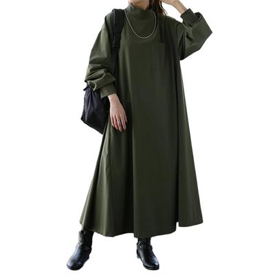 Long Sleeve Solid High Plus Relaxed Perfect for Everyday Winter [MlleeSSeeldyTRC] Women's Dress, Color, Neck, Sizes, Elegant, Cute, Fit, Flattering,