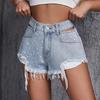 2024 Trendsetter Damen Sexy Jeans-Shorts mit Strasssteinen