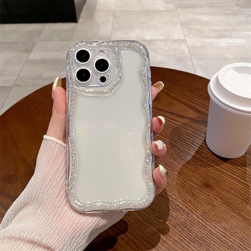 

Transparent Color Glitter Mobile Phone Case for IPhone17promax Silicone for Apple 15 Anti-fall 16plus Simple For iPhone 7/8/SE 2020