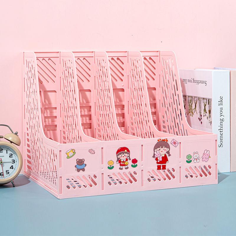 Thickened file rack desktop storage multi-layer file basket book stand storage rack data rack