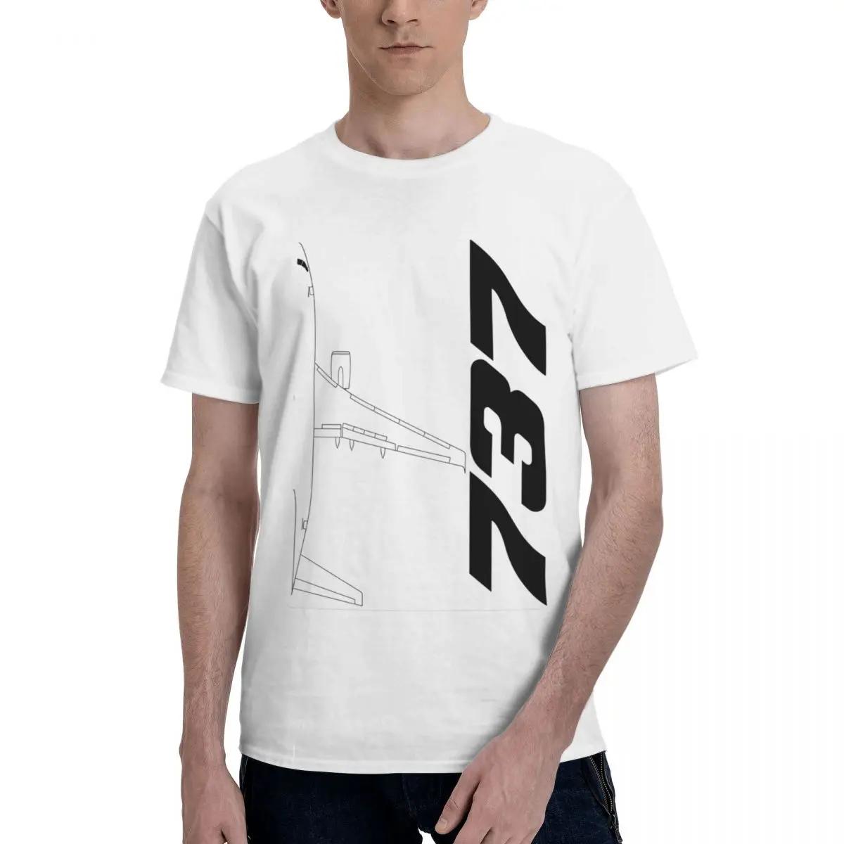 

Boeing 737 Black Silhouette Top View Classic Men T-Shirt Funny Plus Size T Shirts Men s Crew Neck Cotton Tees Short Summer Male 5XL різнокольоровий