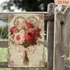 Metal Poster Wall Art Rose Heart Vintage Home Decor