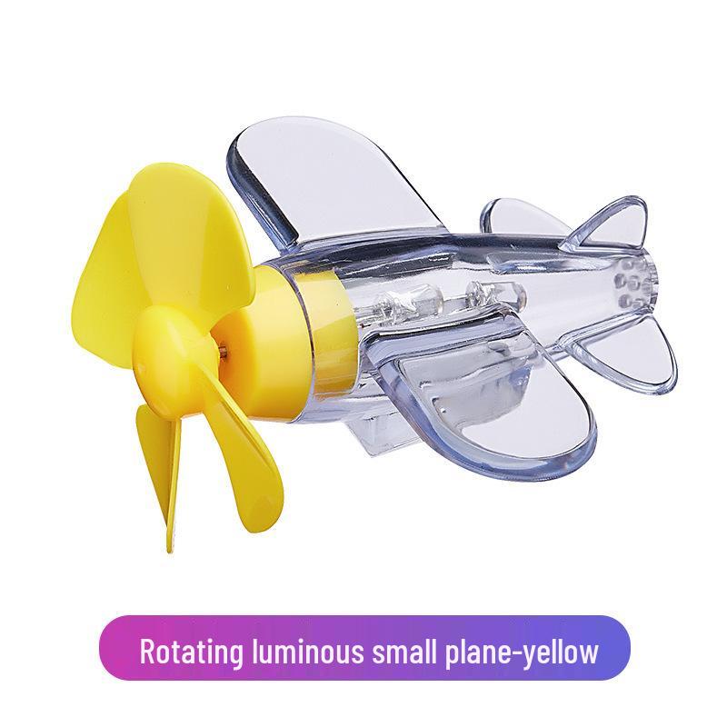 Wind-Powered Glow Airplane Toy: Light-Up Outdoor Gliding Plane with Plastic Propeller for Kids